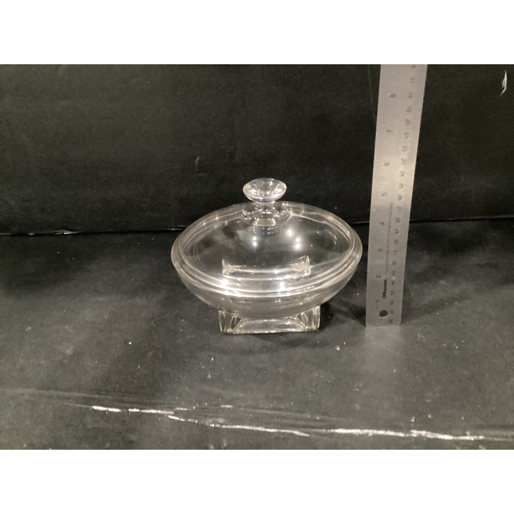 Cambridge Square Square Base Glass Candy Dish with Lid